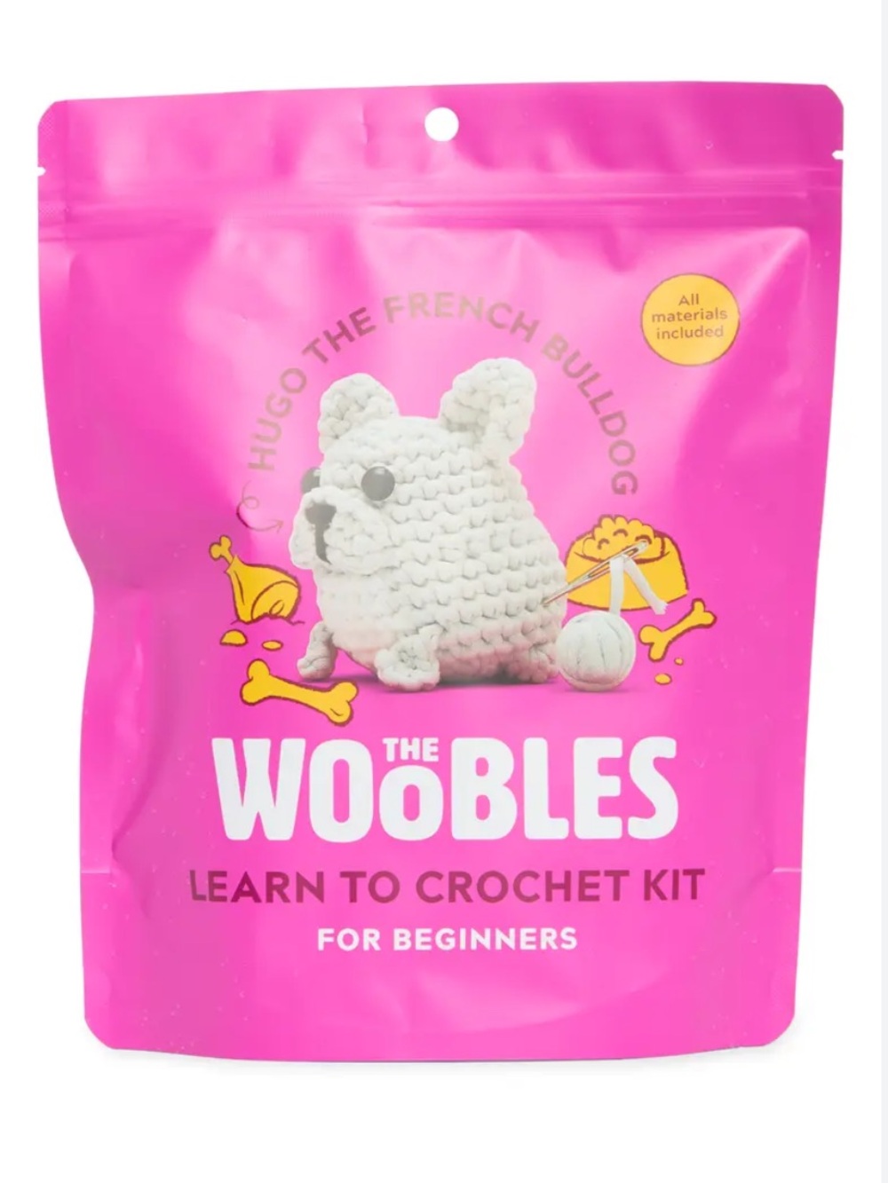 The Woobles Hugo the French Bulldog Crochet Kit